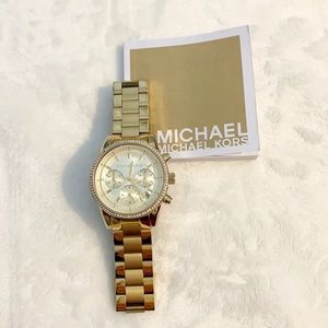 COPY - Michael Kors gold watch with date and sub dials